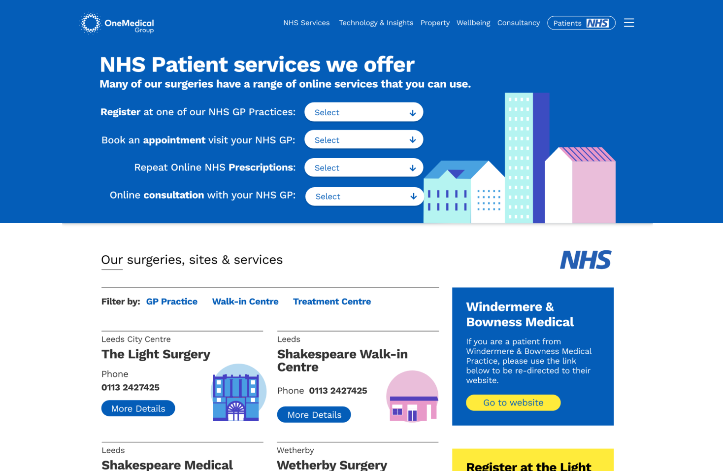 NHS Desktop homepage