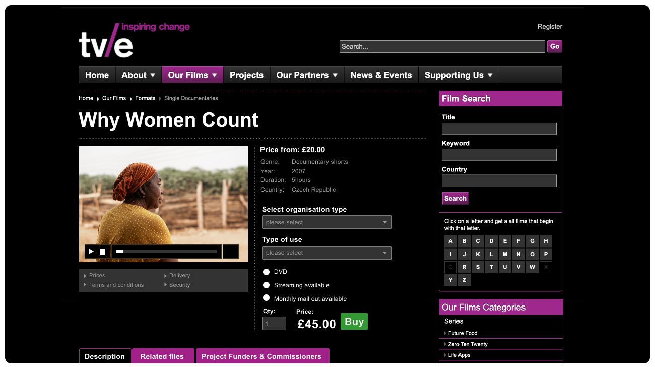 TVE website